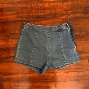 High waisted shortie shorts